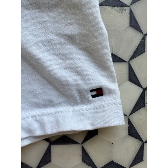 Tommy Hilfiger Womens Colorblock Logo T-Shirt S Red/White/Black - Picture 4 of 10